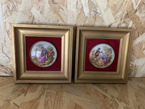 Lot cadres porcelaine - 2,
