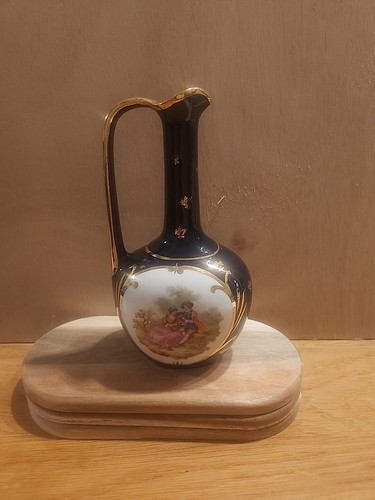 Vase pichet porcelaine - porcelaine, bleu