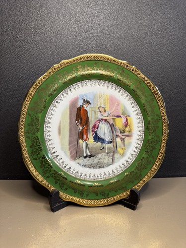 Paire assiettes fragonard - assiettes,