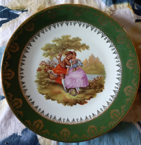 Ancienne assiette plat en - plat,