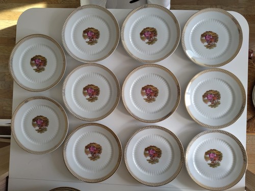 Lot 11 assiettes dessert - assiettes,