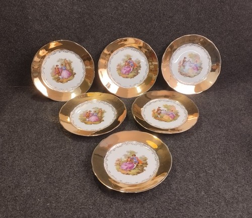 Lot assiettes décor or - assiettes,