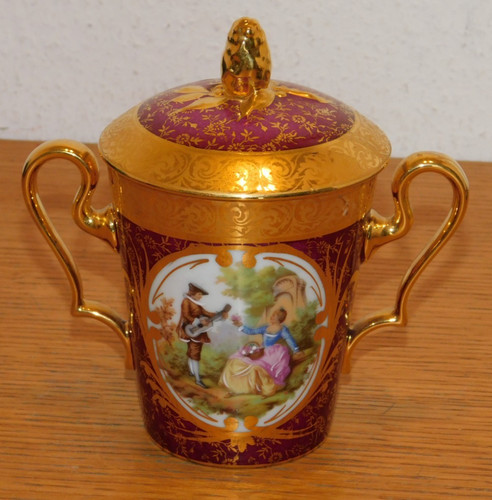 Vintage pot vase porcelaine - vase, en